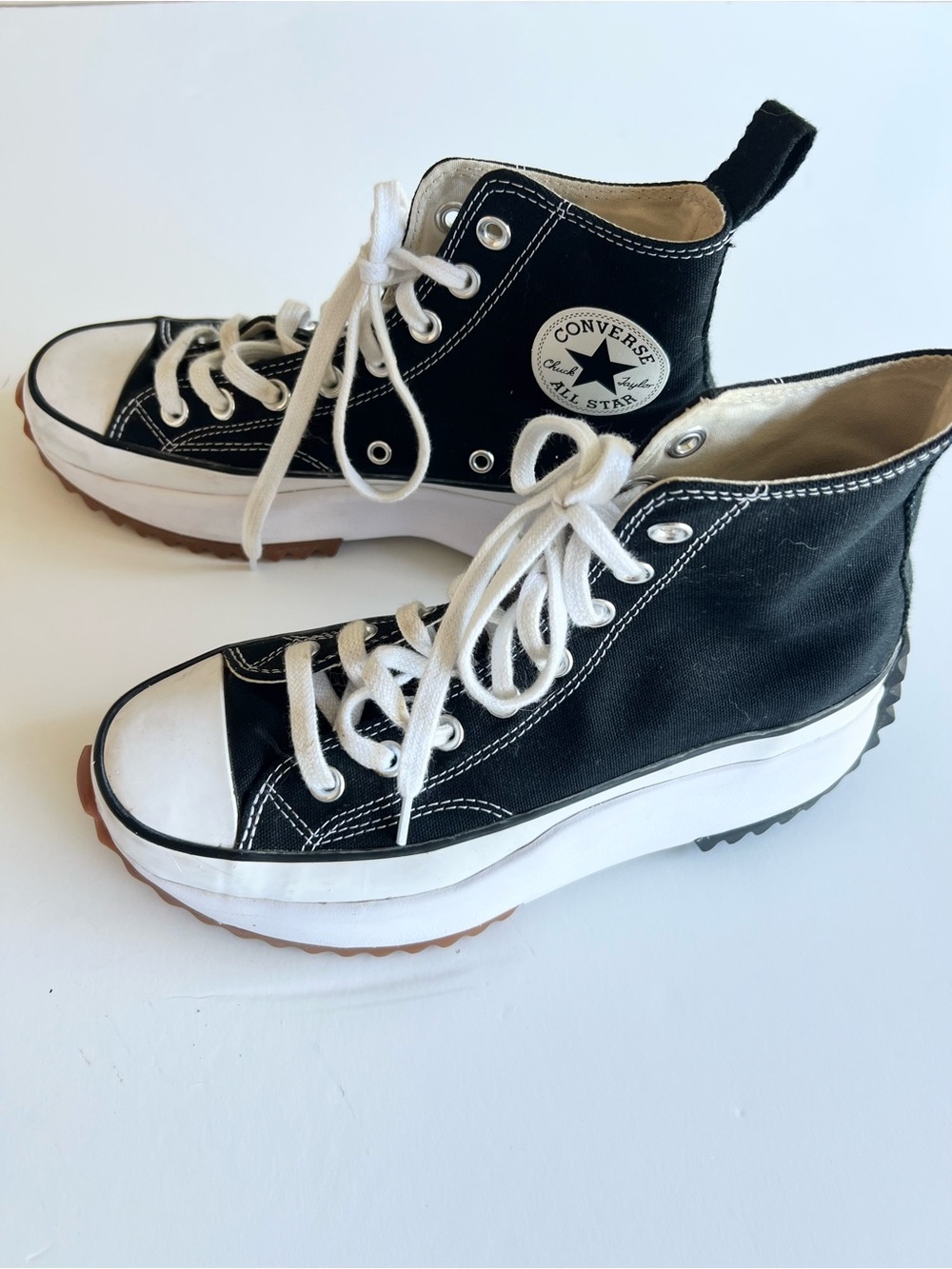 Converse Black High-Top Sneakers with Colorblock Ridged Soles - Picture 3 of 9